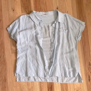 calvin klein short sleeve button up